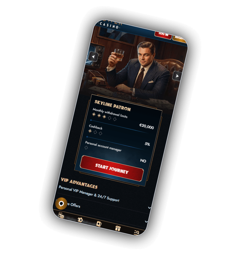 Skyline Patron card with stepped reward meters